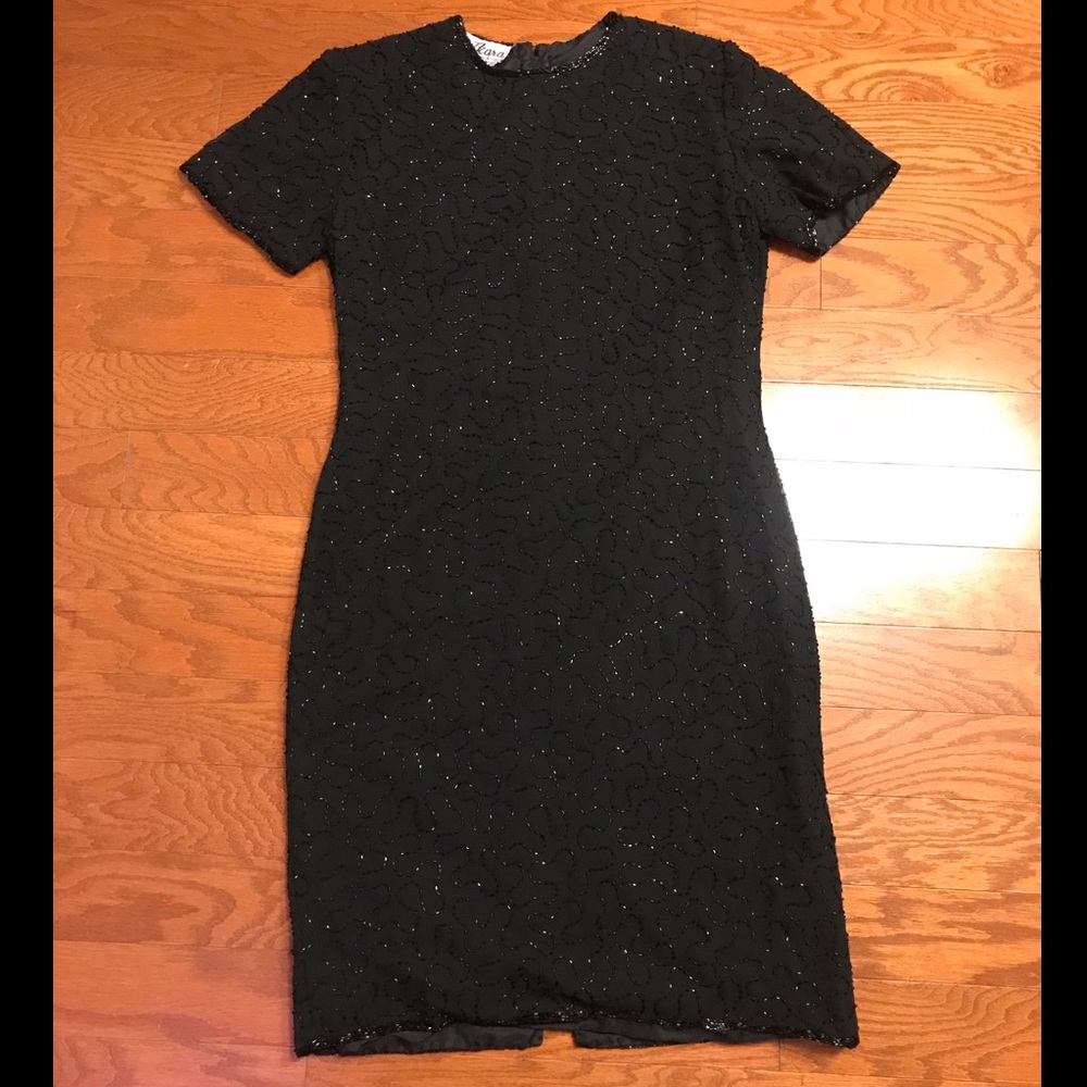 Stunning vintage J Kara beaded black dress 🖤
